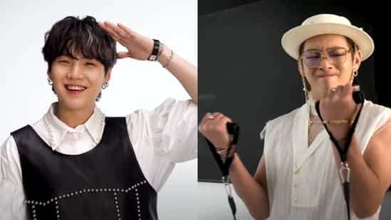 BTS: Suga teases V as he works out on sets, Jimin impressed with the singer's toned physique